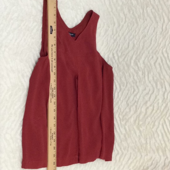 Madewell Brick Red Trapeze Pleated Top Sz 4 - Picture 8 of 8